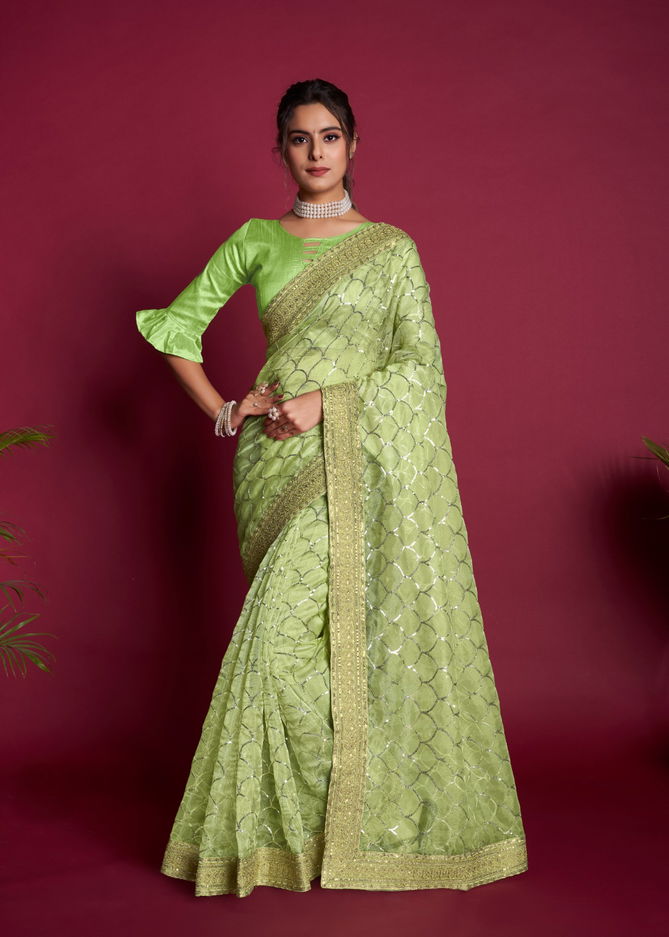 Nirja Designer Organza Wholesale Party Wear Sarees